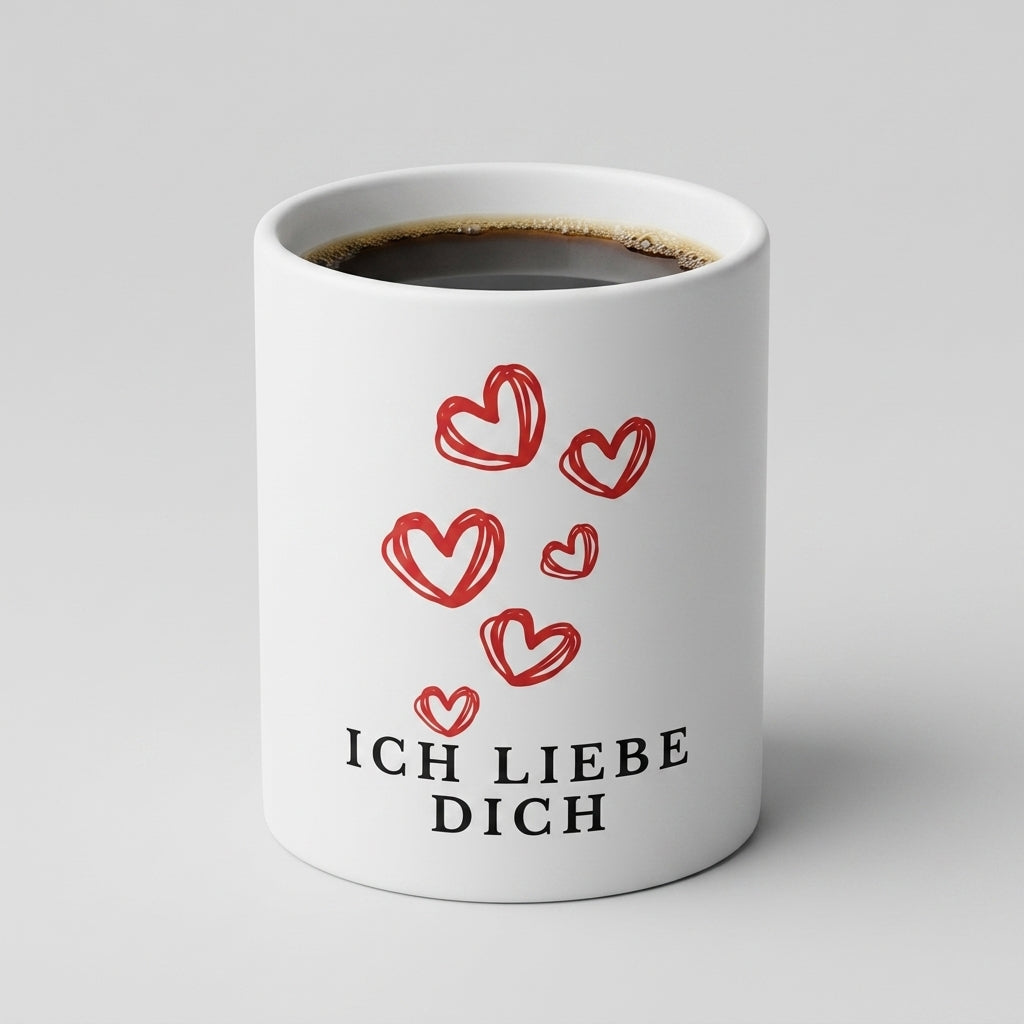 Ich Liebe Dich Tasse - Herzhenkel©