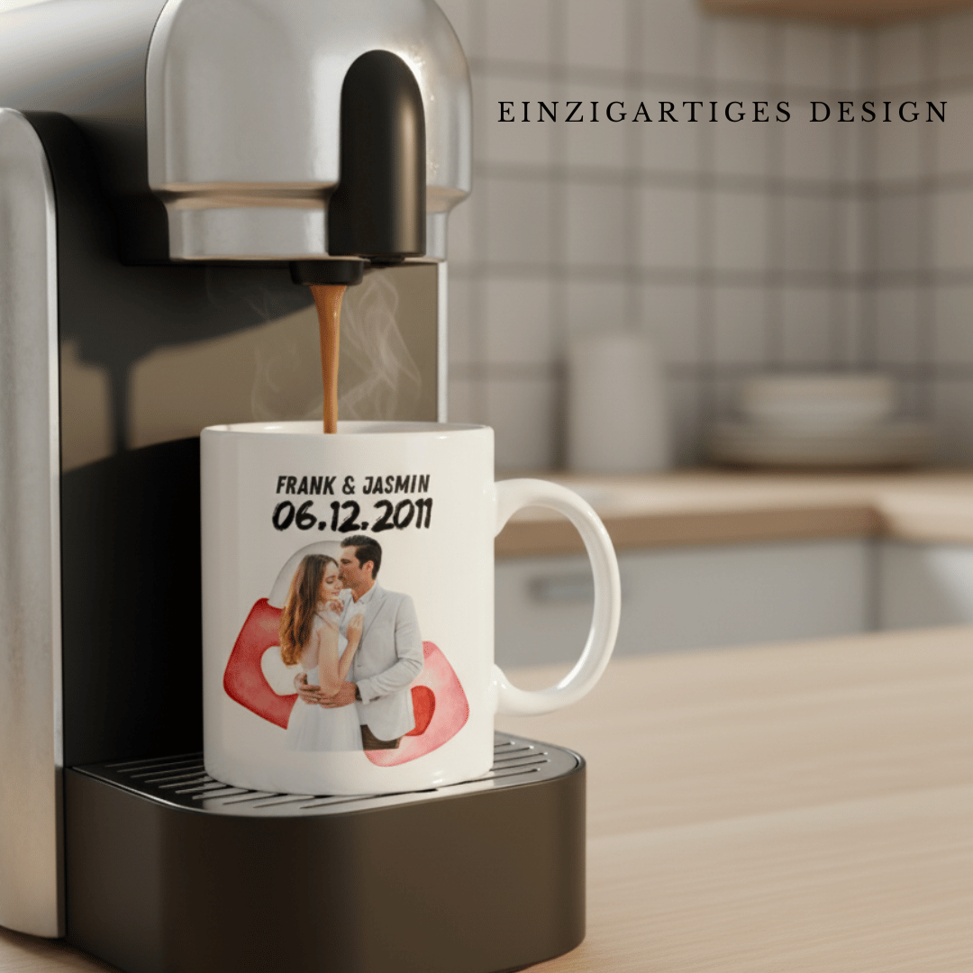Liebesschloss Tasse - personalisiert by HerzHenkel