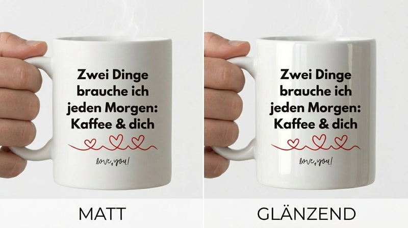 Matt oder Glanz vergleichen