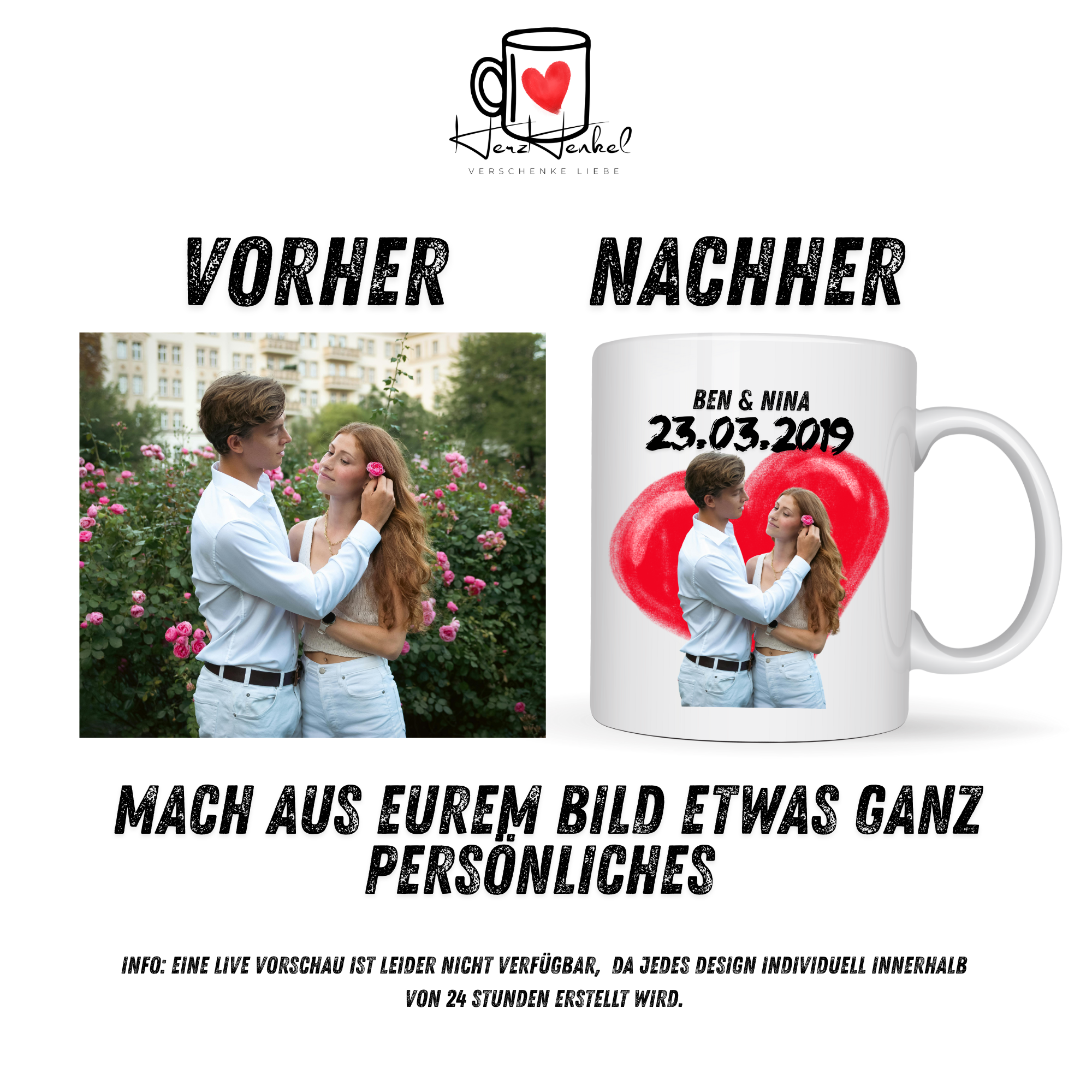 Herz Rot - personalisiert by HerzHenkel