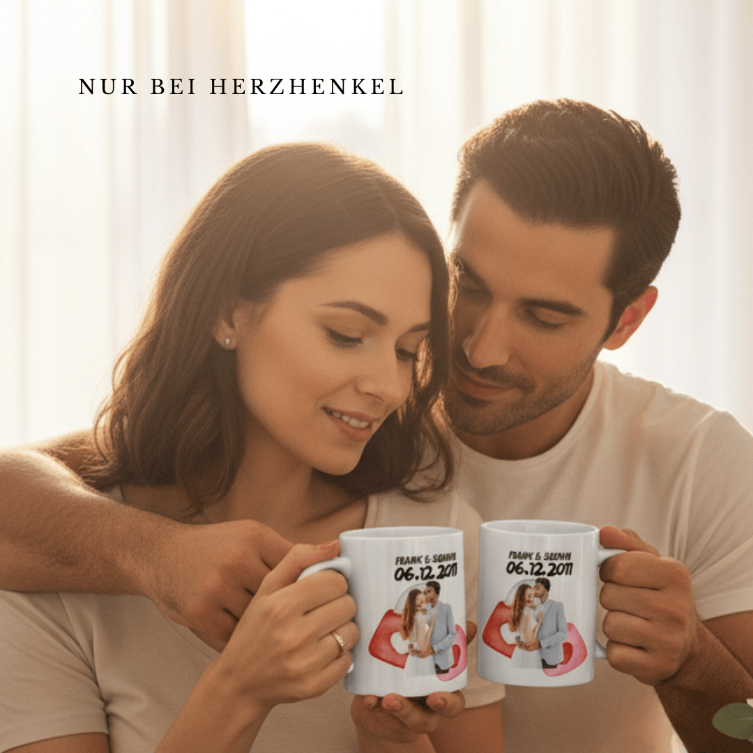 Liebesschloss Tasse - personalisiert by HerzHenkel