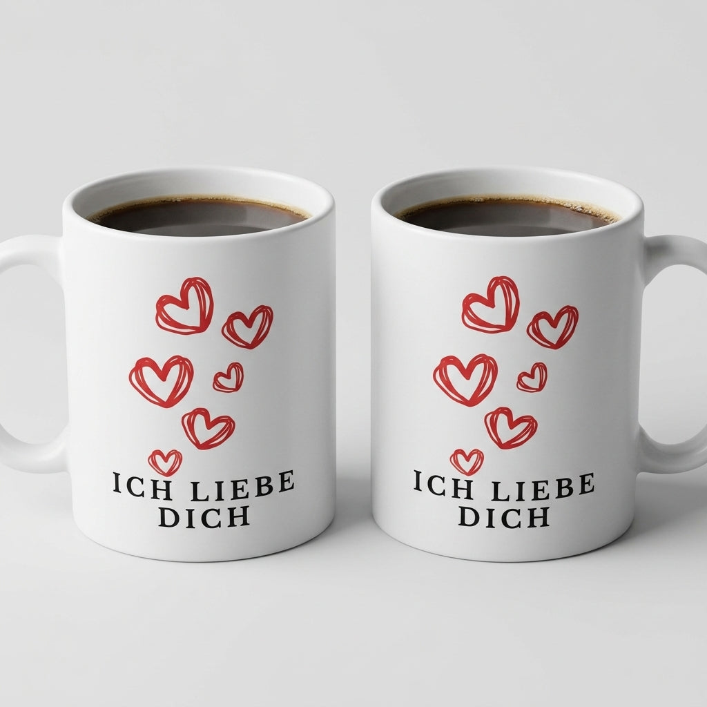 Ich Liebe Dich Tasse - Herzhenkel©