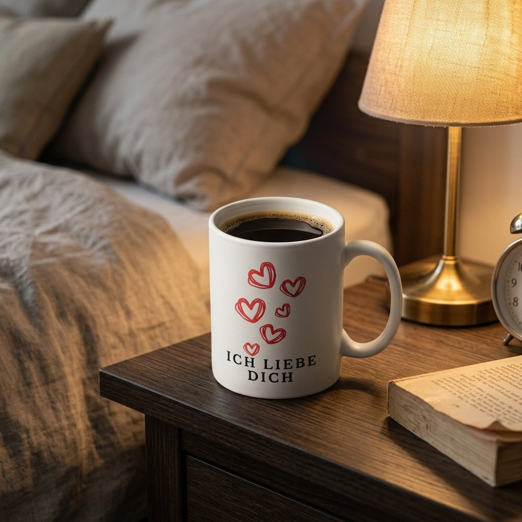 Ich Liebe Dich Tasse - Herzhenkel©
